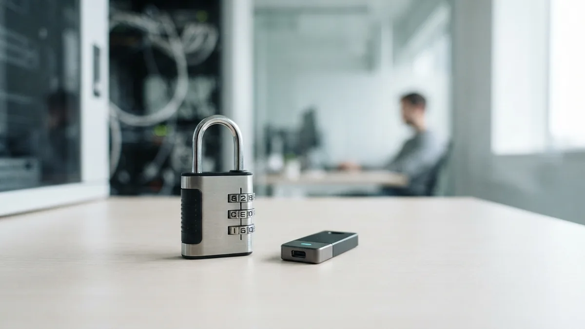 Secure token and lock symbolizing safe API key sharing